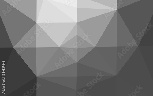 Dark Silver, Gray vector abstract mosaic backdrop. Creative illustration in halftone style with gradient. Completely new template for your business design.