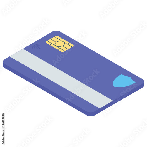
Isometric vector of smart card icon 
