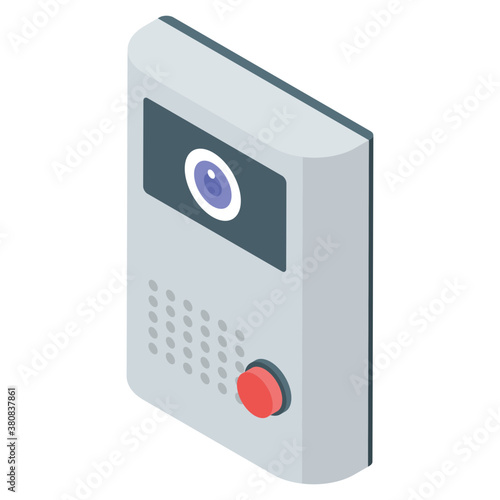 
Isometric vector of intercom icon 
