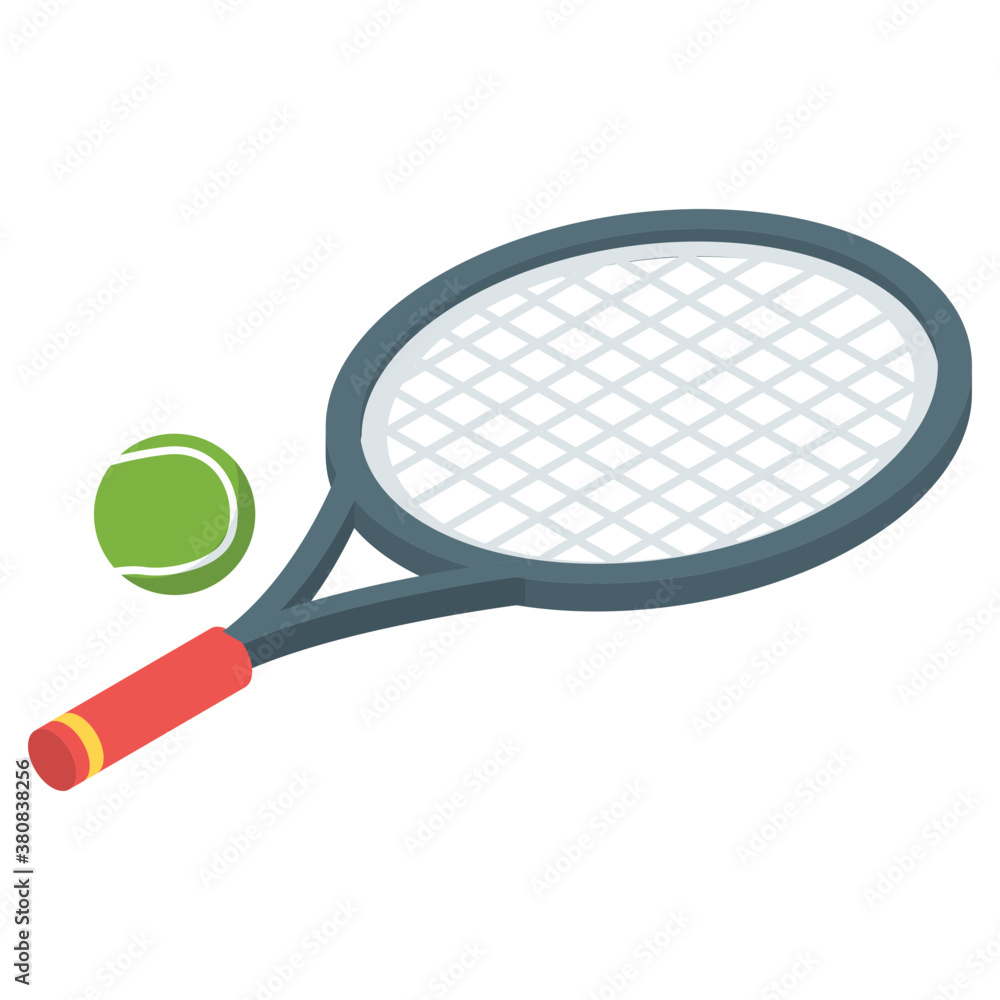 
Tennis icon in isometric vector
