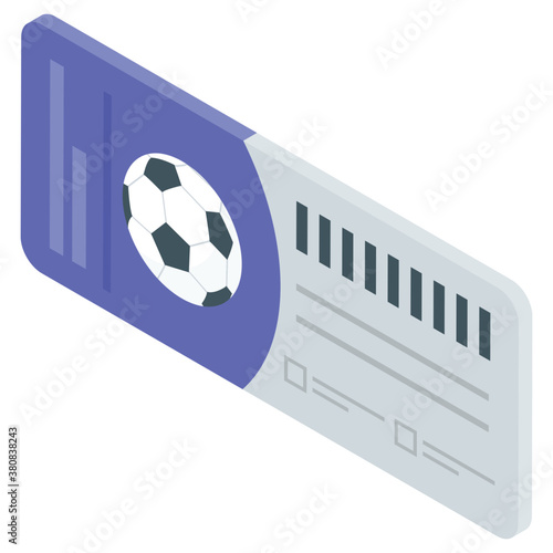 
Isometric vector of sports pass icon
