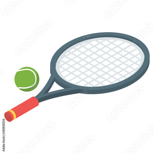 
Tennis icon in isometric vector

