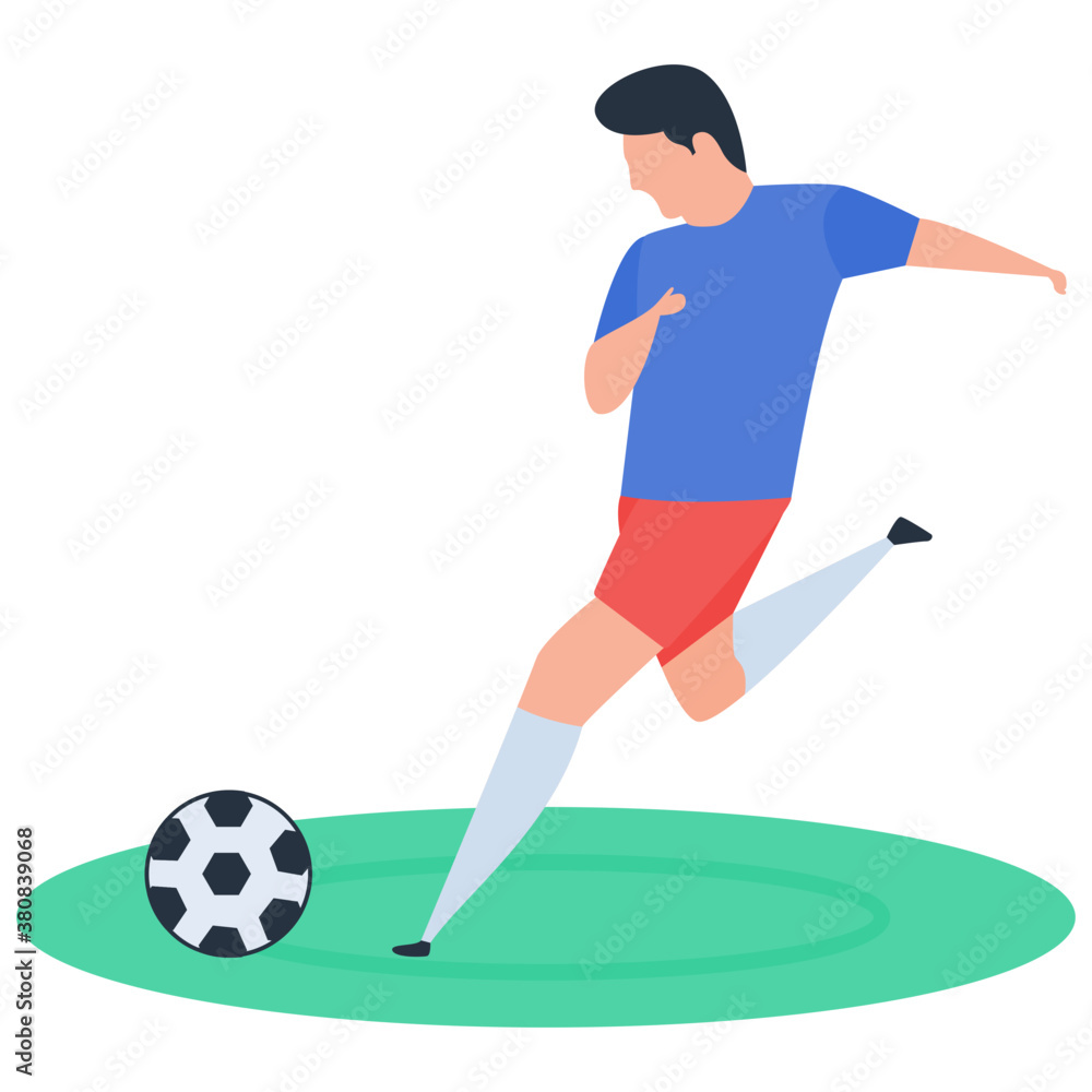 
Isometric design of football player icon.
