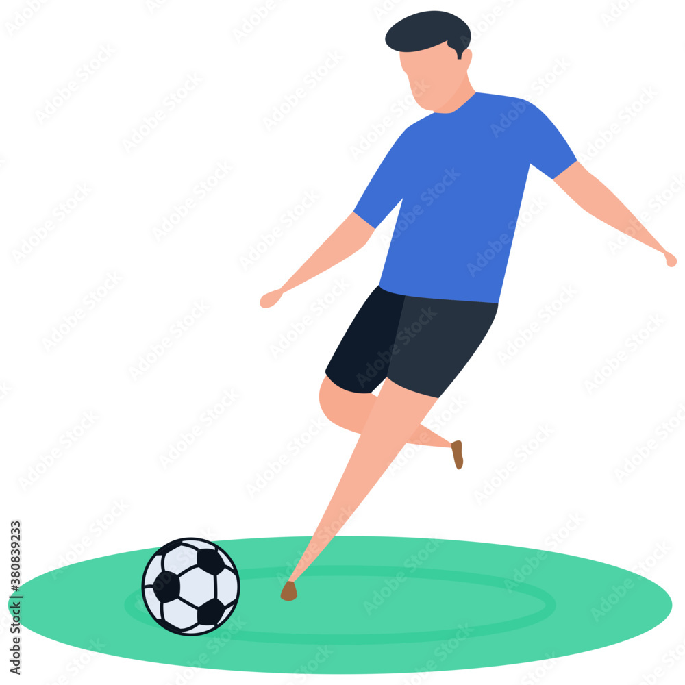 Obraz premium Isometric design of football player icon. 