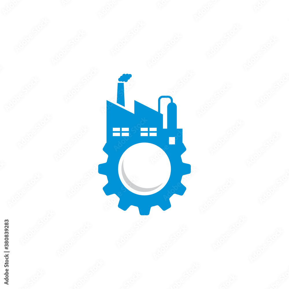 Factory Building Vector , Industry Logo Factory Building Vector , Industry Logo