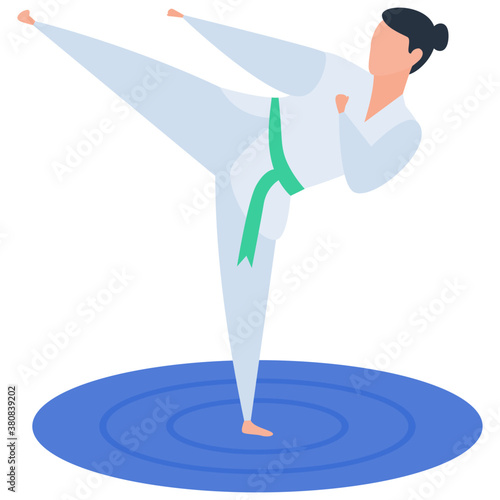 
Athlete icon, isometric vector design.
