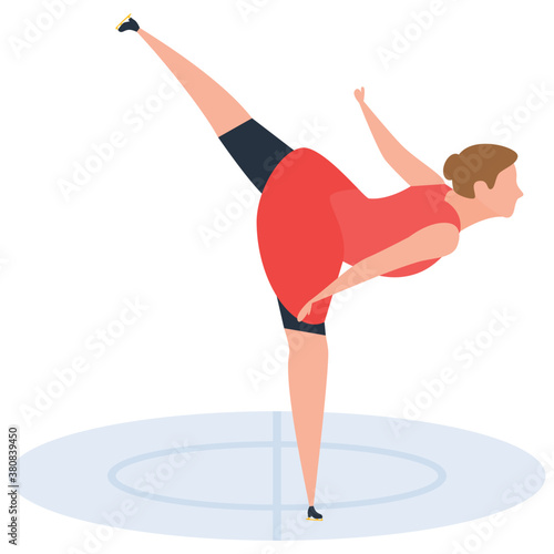 
Athlete icon, isometric vector design.
