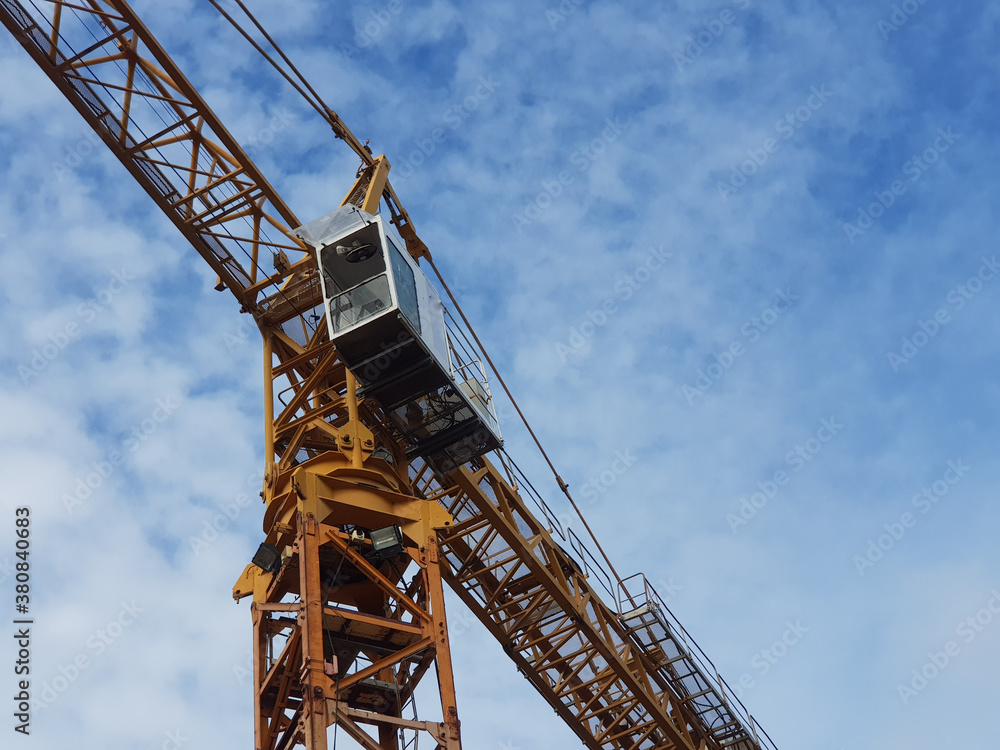 construction crane against blue sky construction crane against blue sky