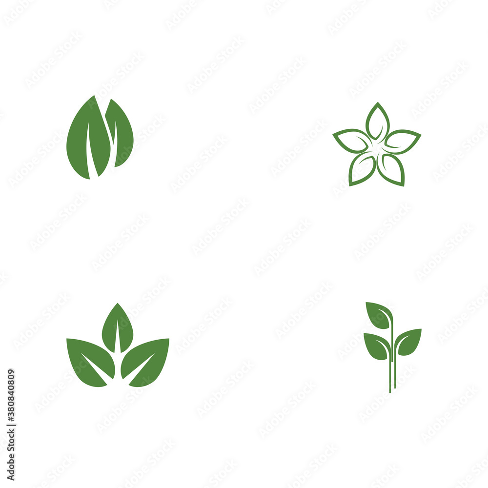 Set Leaf Logo Template vector symbol Set Leaf Logo Template vector symbol