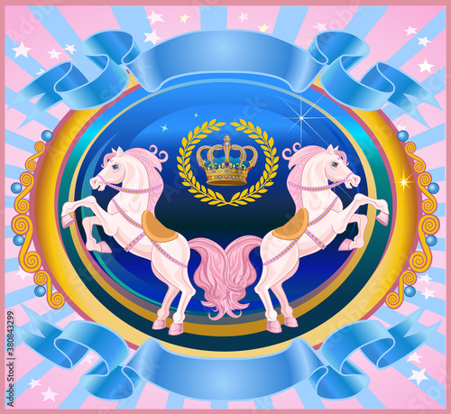 Royal Gold Crown and horse