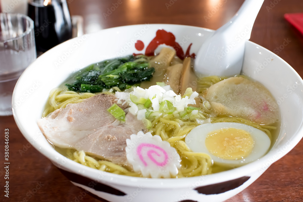 Hakodate shio ramen which is Hokkaido(Japan) specialty Hakodate shio ramen which is Hokkaido(Japan) specialty