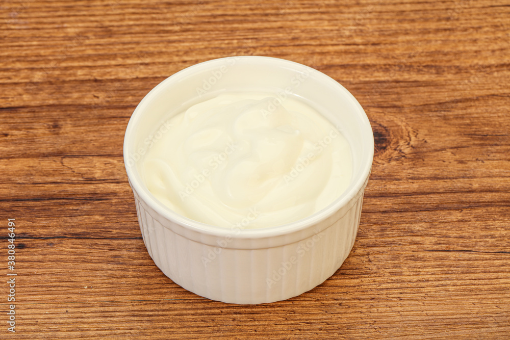 Sour cream in the bowl Sour cream in the bowl