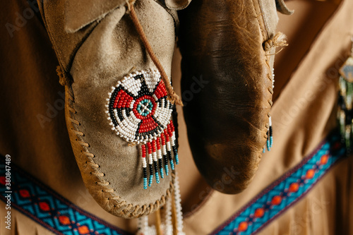 Native indian moccasins photo