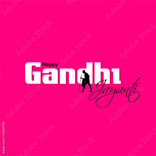 Happy Gandhi Jayanti Banner | Illustration