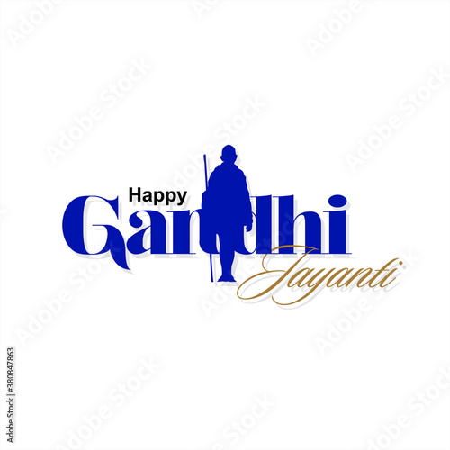Happy Gandhi Jayanti Banner | Illustration