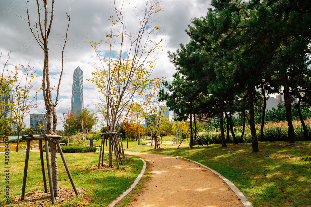 Obraz premium Songdo Central Park in Incheon, Korea