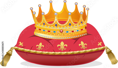 Royal Gold Crown on the pillow