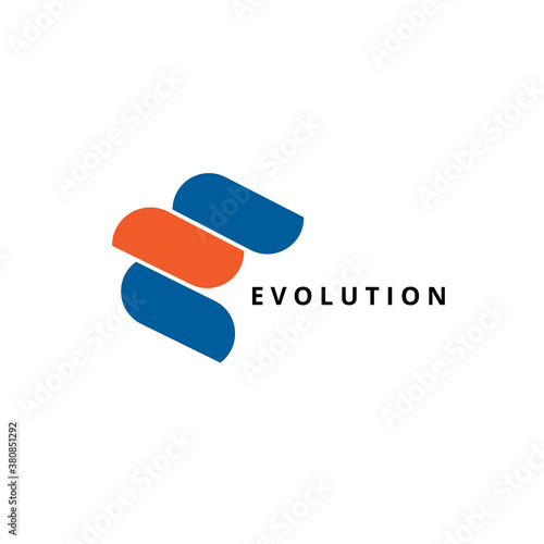 Vector flat evolution logo concept. consultant and business logos