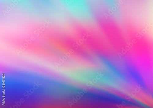 Light Multicolor, Rainbow vector blurred shine abstract background. Modern geometrical abstract illustration with gradient. The elegant pattern for brand book.