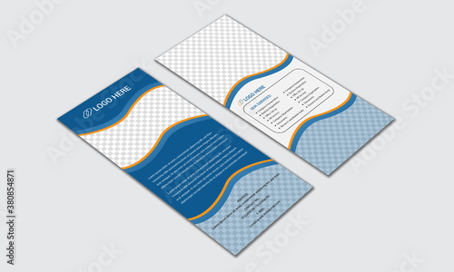 Modern and creative DL flyer with standard size, and fully editable 