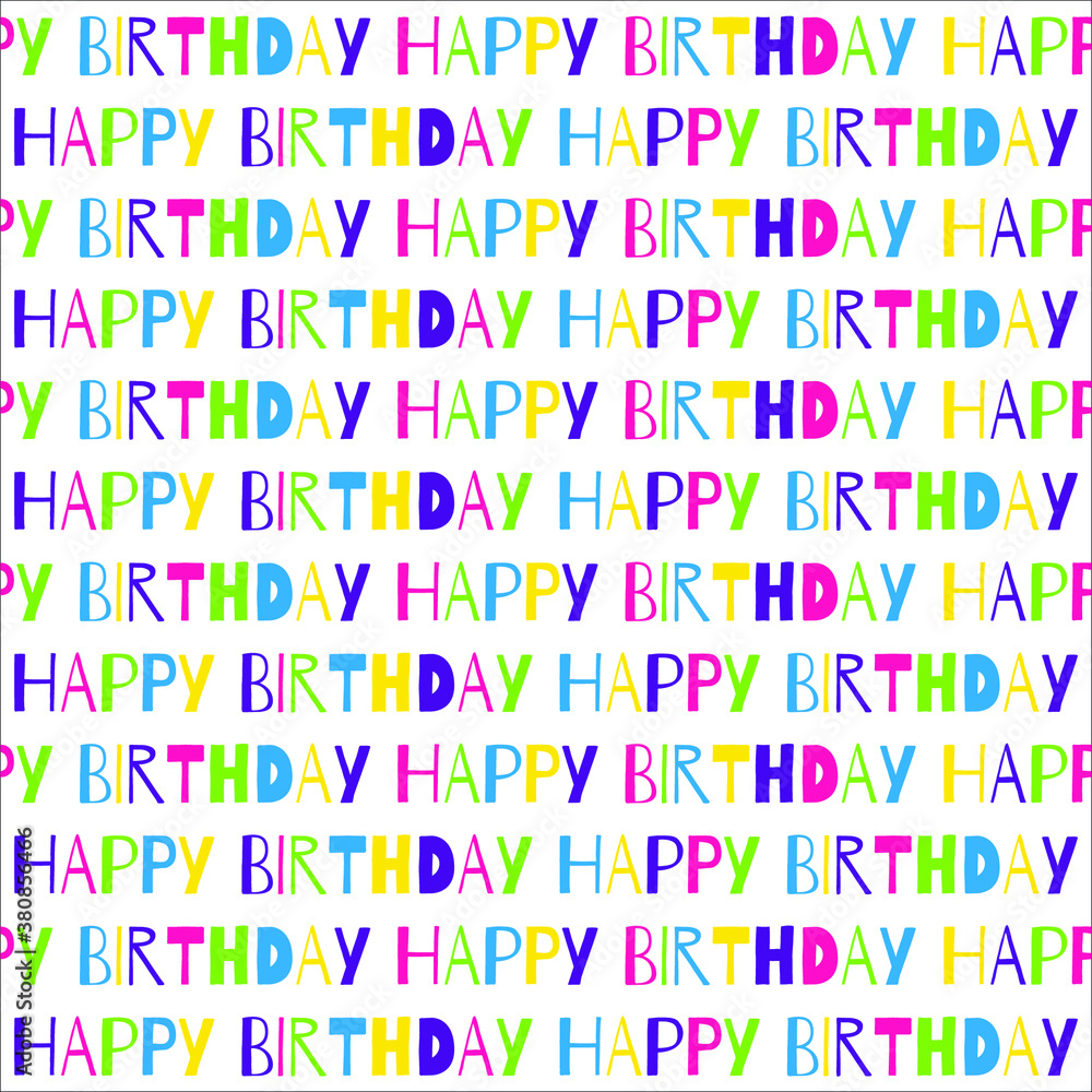 seamless pattern colorful happy birthday text seamless pattern colorful happy birthday text