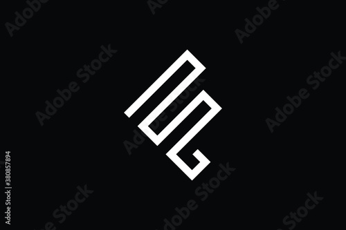Minimal Innovative Initial MF logo and FM logo. Letter MF FM M F creative elegant Monogram. Premium Business logo icon. White color on black background