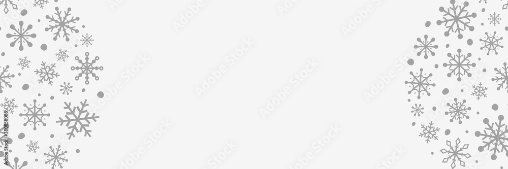 Christmas banner with festive snowflakes and copyspace. Concept of Xmas decoration. Vector Christmas banner with festive snowflakes and copyspace. Concept of Xmas decoration. Vector