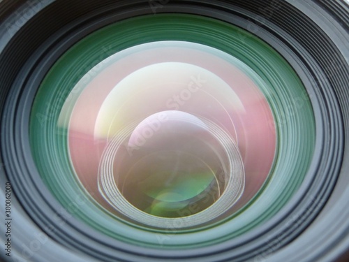 Close-up of high quality photographic prime lens
