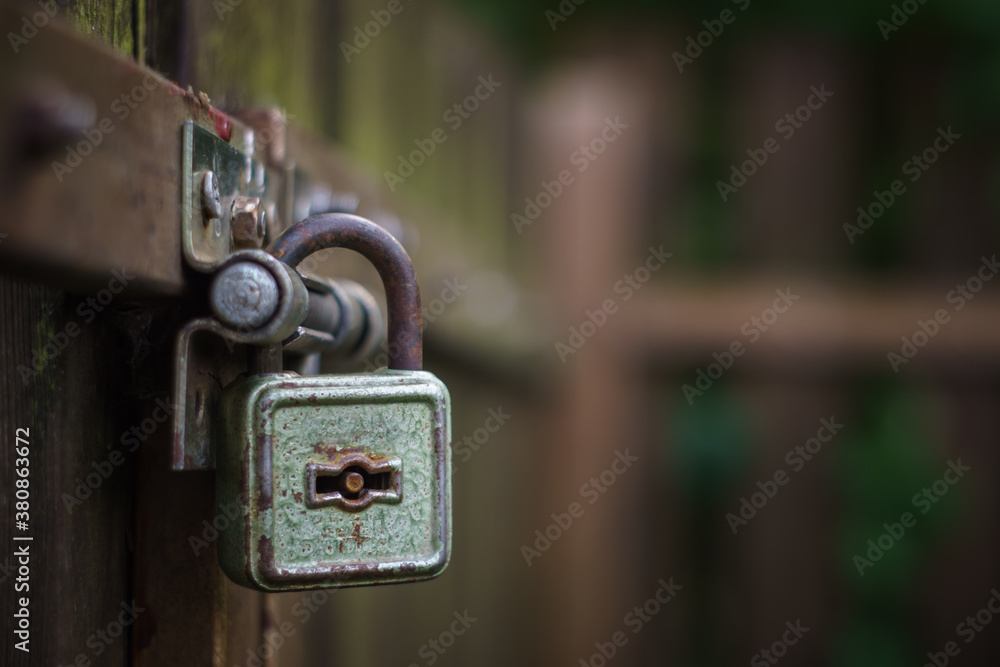 padlock on the garden gate