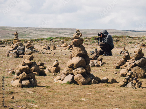 Photographer taking pictures in Iceland photo