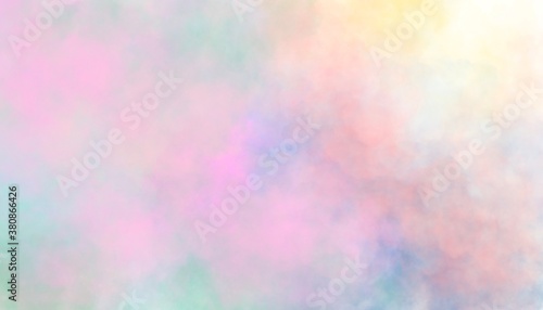 Watercolor paint like gradient background pastel ombre style. Iridescent template for brochure, banner, wallpaper, mobile screen. Neon hologram theme photo