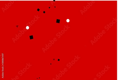 Light Red vector layout with circles, lines, rectangles.