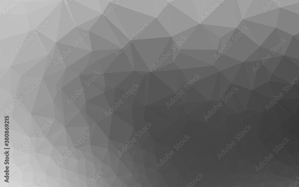 Light Silver, Gray vector low poly texture. A completely new color illustration in a vague style. Template for a cell phone background.