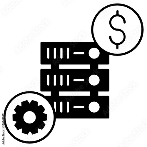 Managed cost effective Web Server Concept Vector hassle free Icon Design, Data Center and Web Hosting Symbol on White background 