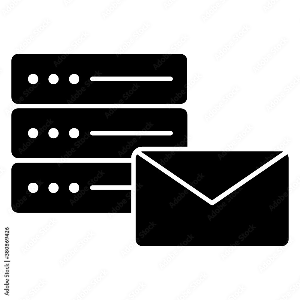 Mail Server Concept Vector Icon Design, Data Center and Web Hosting Symbol on White background Mail Server Concept Vector Icon Design, Data Center and Web Hosting Symbol on White background