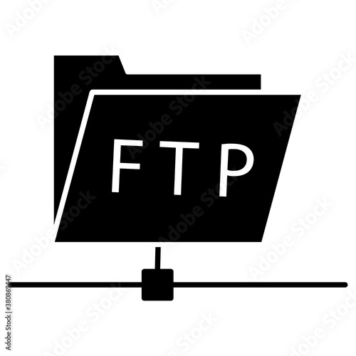 file data transmission over the internet upload download vector glyph icon design, Data Center and Web Hosting Symbol on White background, ftp protocol simple icon, 