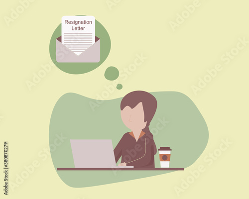 Feel like resigning while working vector