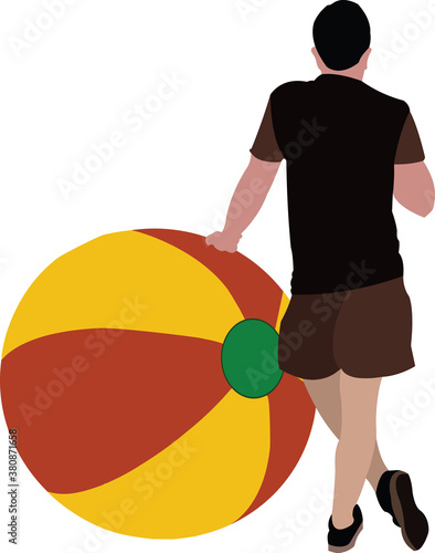 man leaves for beach holidays