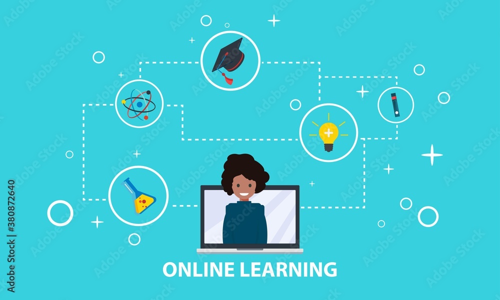 Online education and ad distance course tutorials and study slogans anywhere anytime Free Vector Online education and ad distance course tutorials and study slogans anywhere anytime Free Vector