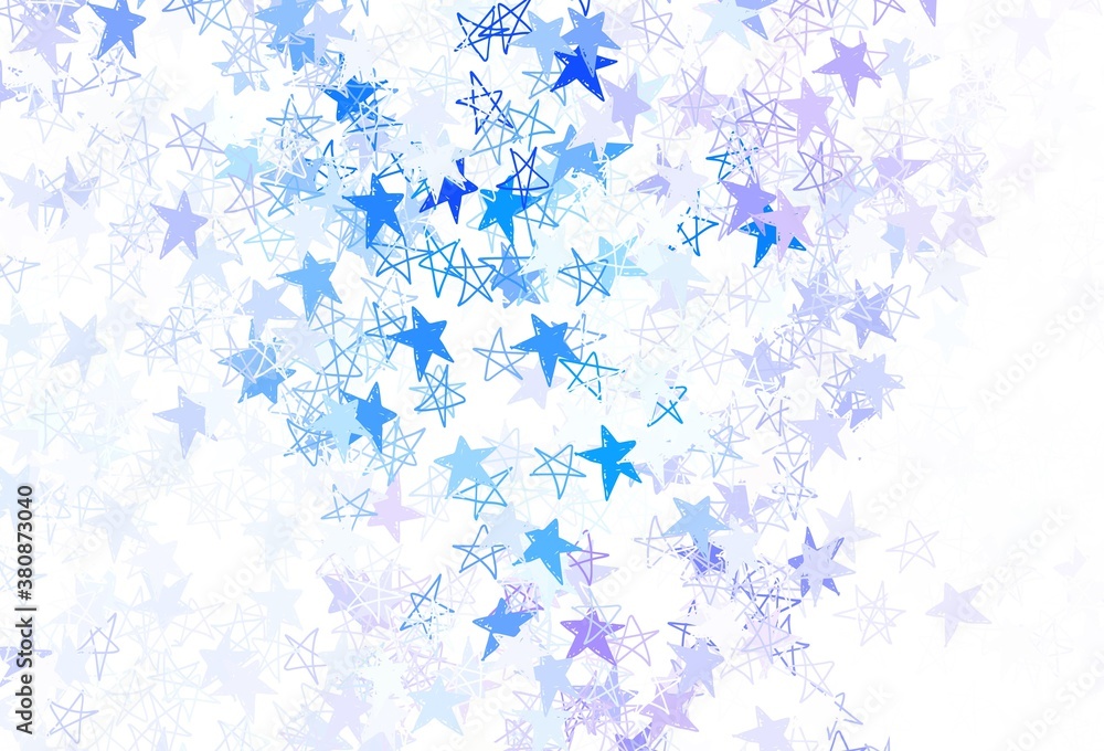 Light BLUE vector template with sky stars. Light BLUE vector template with sky stars.