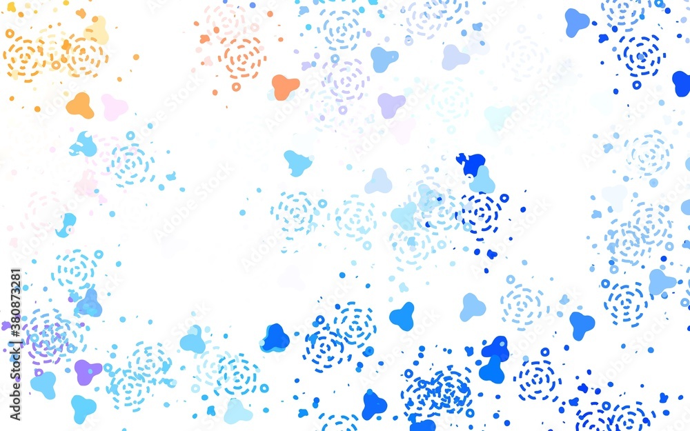 Light Blue, Red vector template with chaotic shapes. Light Blue, Red vector template with chaotic shapes.