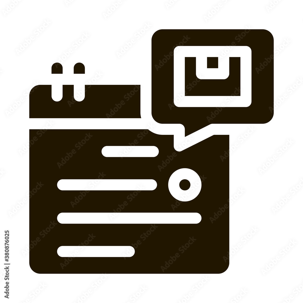 Date of Sending or Arrival of Parcel Postal Transportation Company Icon Vector . Contour Illustration