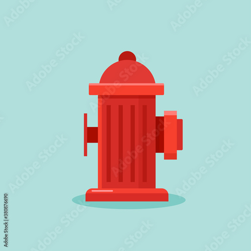 Fire hydrant icon vector. Trendy flat fire hydrant icon from united states collection isolated on blue background.