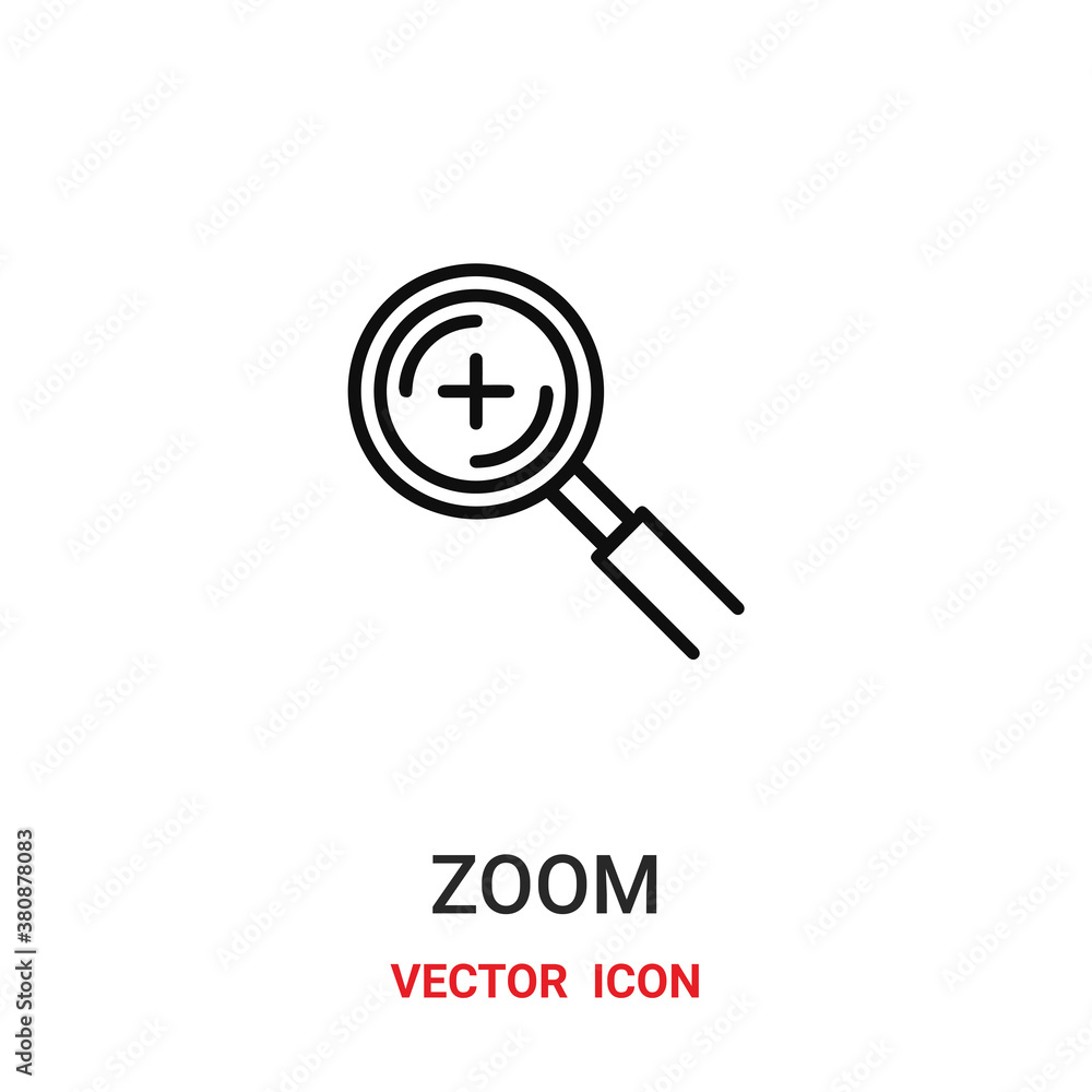Zoom vector icon . Modern, simple flat vector illustration for website or mobile app.Zoom in symbol, logo illustration. Pixel perfect vector graphics Zoom vector icon . Modern, simple flat vector illustration for website or mobile app.Zoom in symbol, logo illustration. Pixel perfect vector graphics