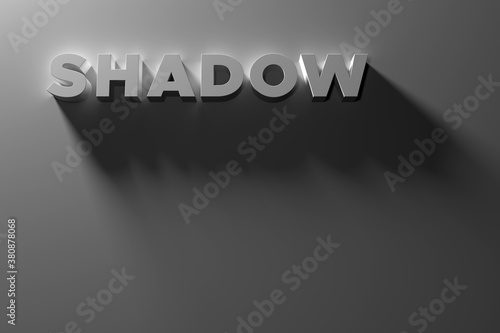 Volumetric inscription "shadow" with a shadow from it. 