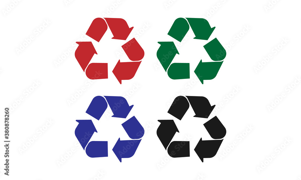 Recycle symbol icon vector illustration design. Recycling sign. Recycle symbol icon vector illustration design. Recycling sign.