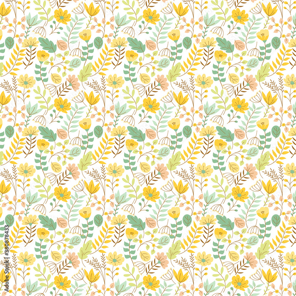 Obraz premium seamless pattern with flowers