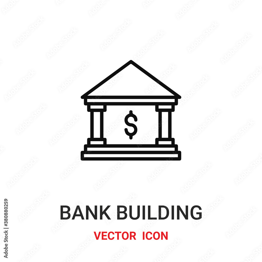 bank building icon vector symbol. bank building symbol icon vector for your design. Modern outline icon for your website and mobile app design. bank building icon vector symbol. bank building symbol icon vector for your design. Modern outline icon for your website and mobile app design.