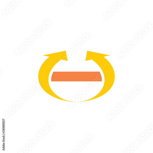 H letter with up arrow logo design vector