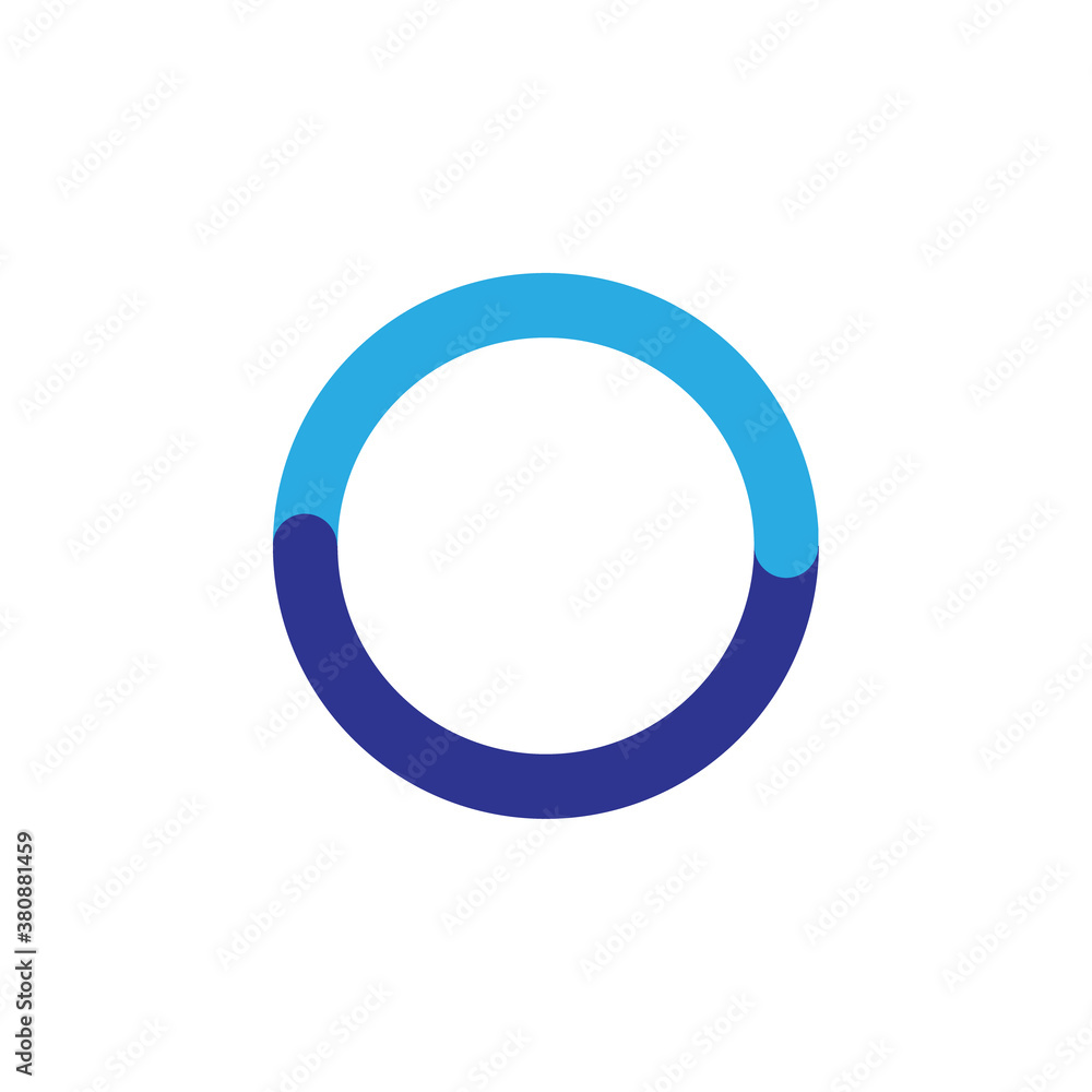 Recycle blue circle logo design vector Recycle blue circle logo design vector